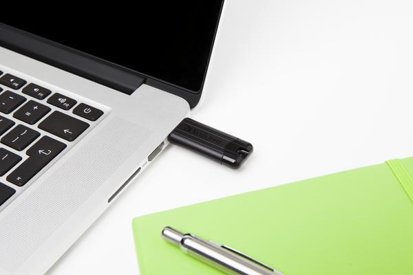 Verbatim PinStripe - Clé USB - 256 Go - USB 3.2 Gen 1 - noir