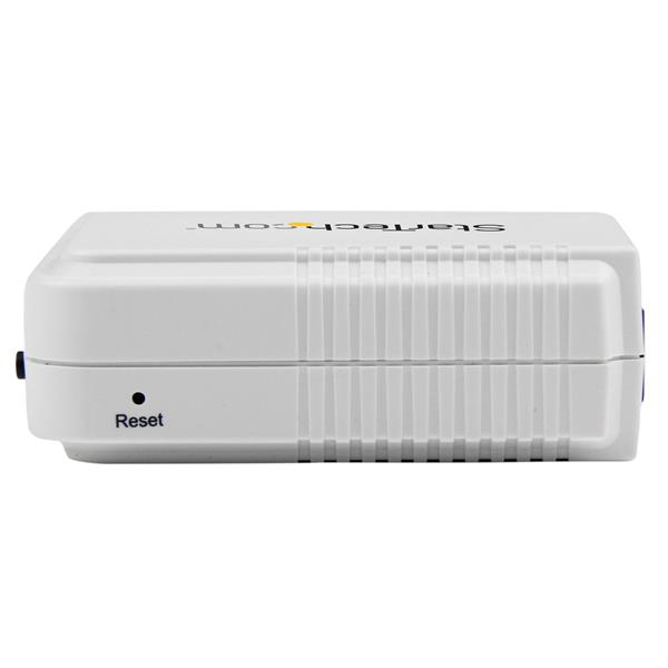 StarTech.com Serveur d'impression USB 2.0 sans fil N avec port Ethernet 10/100 Mb/s - 802.11 b/g/n  et 150 Mb/s - Blanc - Serveur d'impression - USB 2.0 - 10/100 Ethernet x 1 - blanc