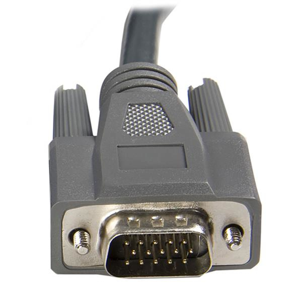 StarTech.com Cable KVM ultrafin 2 en 1 USB VGA - 1,8 m - Câble clavier / vidéo / souris (KVM) - USB, HD-15 (VGA) (M) pour HD-15 (VGA) (M) - 1.8 m - noir - pour P/N: SV1631DUSBU, SV1631DUSBUK, SV431DUSBU, SV831DUSBAU, SV831DUSBU, SV831DUSBUK