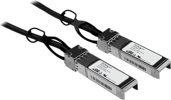 StarTech.com Câble réseau passif SFP+ 10 GbE à connexion directe twinax en cuivre de 1 m - Cordon SFP+ 10GBase-CU compatible Cisco - Câble à attache directe - SFP+ pour SFP+ - 1 m - twinaxial - pour P/N: ET10GSFP, PEX10000SFPI, PEX10GSFP4I, PEX20000SFPI