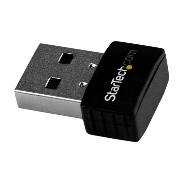 StarTech.com Adaptateur USB WiFi - AC600 - Adaptateur réseau sans fil nano bi-bande 802.11ac 1T1R - 2,4 GHz / 5 GHz (USB433ACD1X1) - Adaptateur réseau - USB 2.0 - Wi-Fi 5 - noir