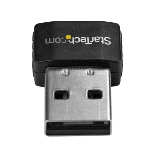 StarTech.com Adaptateur USB WiFi - AC600 - Adaptateur réseau sans fil nano bi-bande 802.11ac 1T1R - 2,4 GHz / 5 GHz (USB433ACD1X1) - Adaptateur réseau - USB 2.0 - Wi-Fi 5 - noir