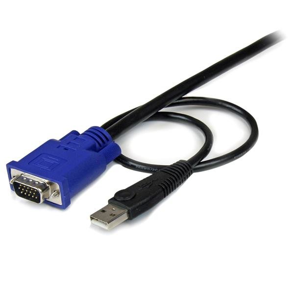 StarTech.com Câble pour Switch KVM VGA avec USB 2 en 1 - 3m - Câble vidéo / USB - USB, HD-15 (VGA) (M) pour HD-15 (VGA) (M) - 3.05 m - noir - pour P/N: CAB831HDU, RACKCONS1908, SV1631DUSBUK, SV565DUTPU, SV565UTPUL, SV831DUSBUK