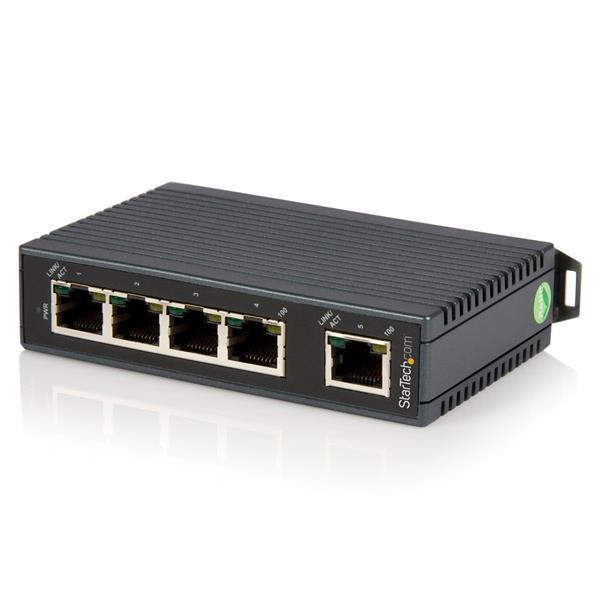 StarTech.com Switch Ethernet industriel non géré à 5 ports - Commutateur 10/100 à montage sur rail DIN - Switch réseau - Commutateur - non géré - 5 x 10/100 - Montage sur rail DIN - pour P/N: NETRS2322P