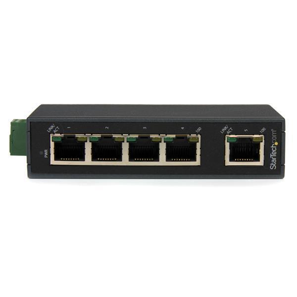 StarTech.com Switch Ethernet industriel non géré à 5 ports - Commutateur 10/100 à montage sur rail DIN - Switch réseau - Commutateur - non géré - 5 x 10/100 - Montage sur rail DIN - pour P/N: NETRS2322P