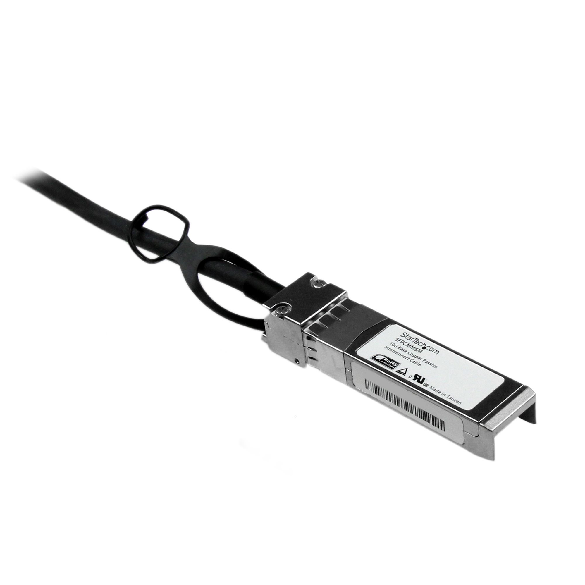 StarTech.com Câble SFP+ à connexion directe compatible Cisco SFP-H10GB-CU5M - DAC de 5 m (SFPCMM5M) - Câble à attache directe - SFP+ pour SFP+ - 5 m - twinaxial - pour P/N: PEX10000SFPI, PEX10GSFP4I, PEX20000SFPI
