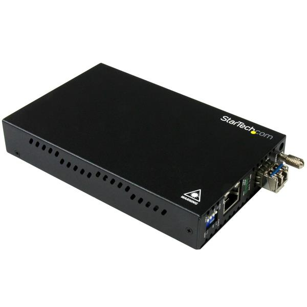 StarTech.com Convertisseur de média fibre optique GbE - Monomode LC - Convertisseur Ethernet cuivre vers fibre - 10 km (ET91000SM10) - Convertisseur de média à fibre optique - 1GbE - 100Base-LX, 1000Base-T - RJ-45 / mode unique LC - jusqu'à 10 km - 1310 n