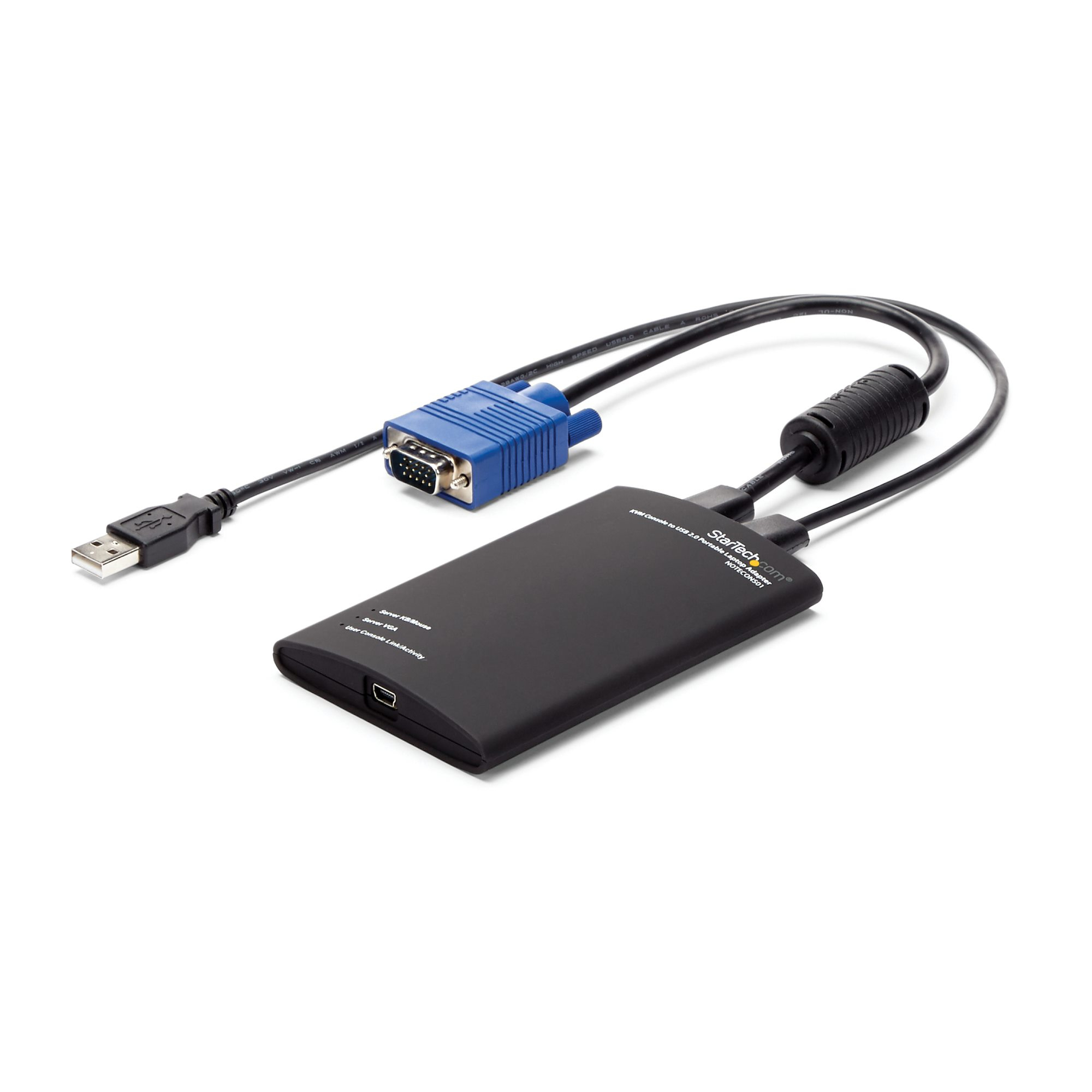 StarTech.com Adaptateur crash cart pour PC portable - Console KVM vers USB 2.0 - USB A (M) - PS/2 (M) - VGA (M) - KVM portable - Commutateur KVM - 1 x KVM port(s) - 1 utilisateur local - de bureau