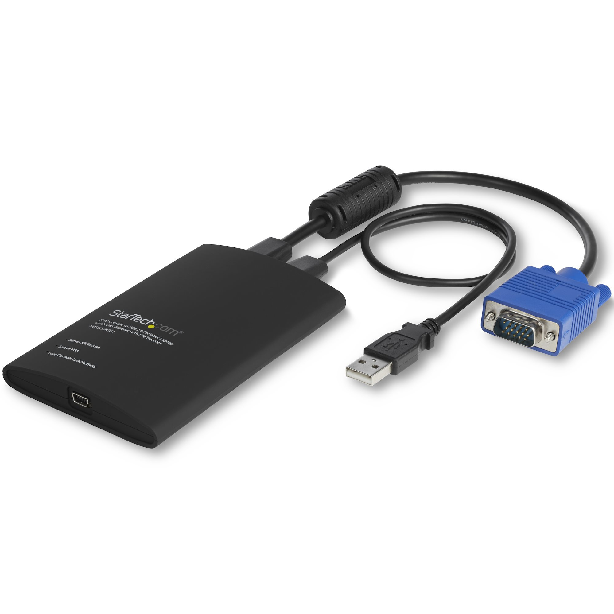 StarTech.com Adaptateur crash cart pour PC portable - Console KVM vers USB 2.0 avec transfert de fichier, acquisition vidéo - KVM Portable - Commutateur KVM - 1 x KVM port(s) - 1 utilisateur local - de bureau