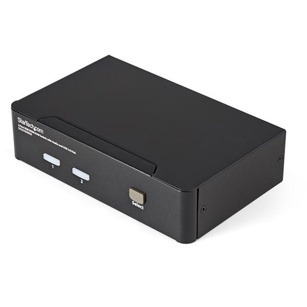 StarTech.com Commutateur KVM HDMI USB 2 ports avec audio et concentrateur USB 2.0 - Commutateur écran-clavier-souris/audio/USB - 2 x KVM / audio / USB - 1 utilisateur local - de bureau - pour P/N: IM12D1500P, SVA12M2NEUA, SVA12M5NA