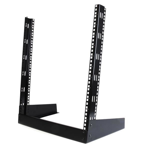 StarTech.com Rack serveur 19" 12U pour bureau à 2 montants et cadre ouvert - Rack cadre ouvert - noir - 12U - 19" - pour P/N: CABCAGENUTS6, CABSCREWM52, CABSCREWSM6, CABSCRWM520, CABSCRWM620, CABSCRWS1224
