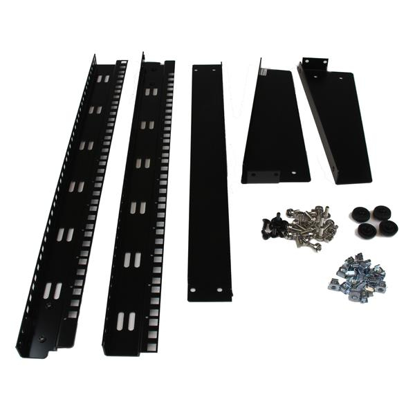 StarTech.com Rack serveur 19" 12U pour bureau à 2 montants et cadre ouvert - Rack cadre ouvert - noir - 12U - 19" - pour P/N: CABCAGENUTS6, CABSCREWM52, CABSCREWSM6, CABSCRWM520, CABSCRWM620, CABSCRWS1224