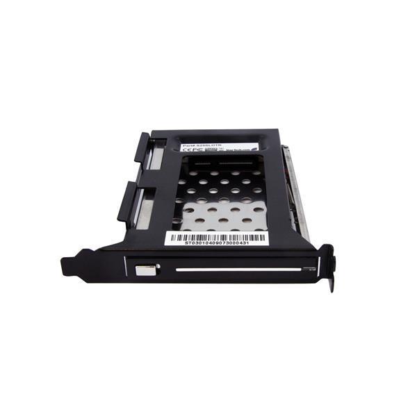 StarTech.com Baie de disque dur amovible SATA 2,5 pouces pour fente d'extension de PC - Adaptateur pour baie de stockage - noir