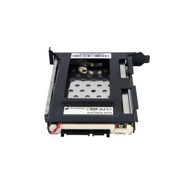 StarTech.com Baie de disque dur amovible SATA 2,5 pouces pour fente d'extension de PC - Adaptateur pour baie de stockage - noir