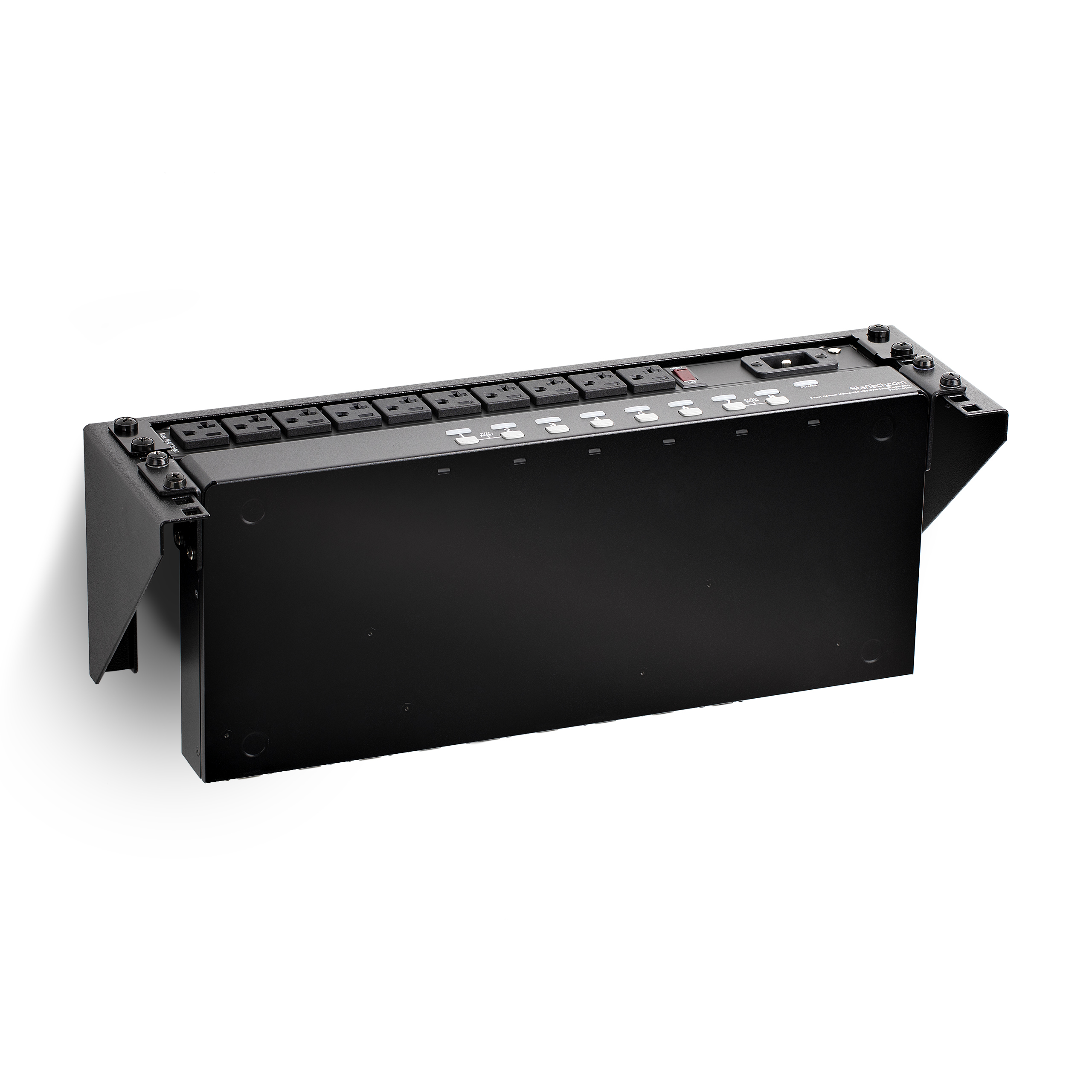 StarTech.com Support Mural Vertical en Acier pour Rack 3U - Acier - 48 cm - Support de montage - montable sur mur - noir - 3U - 19"