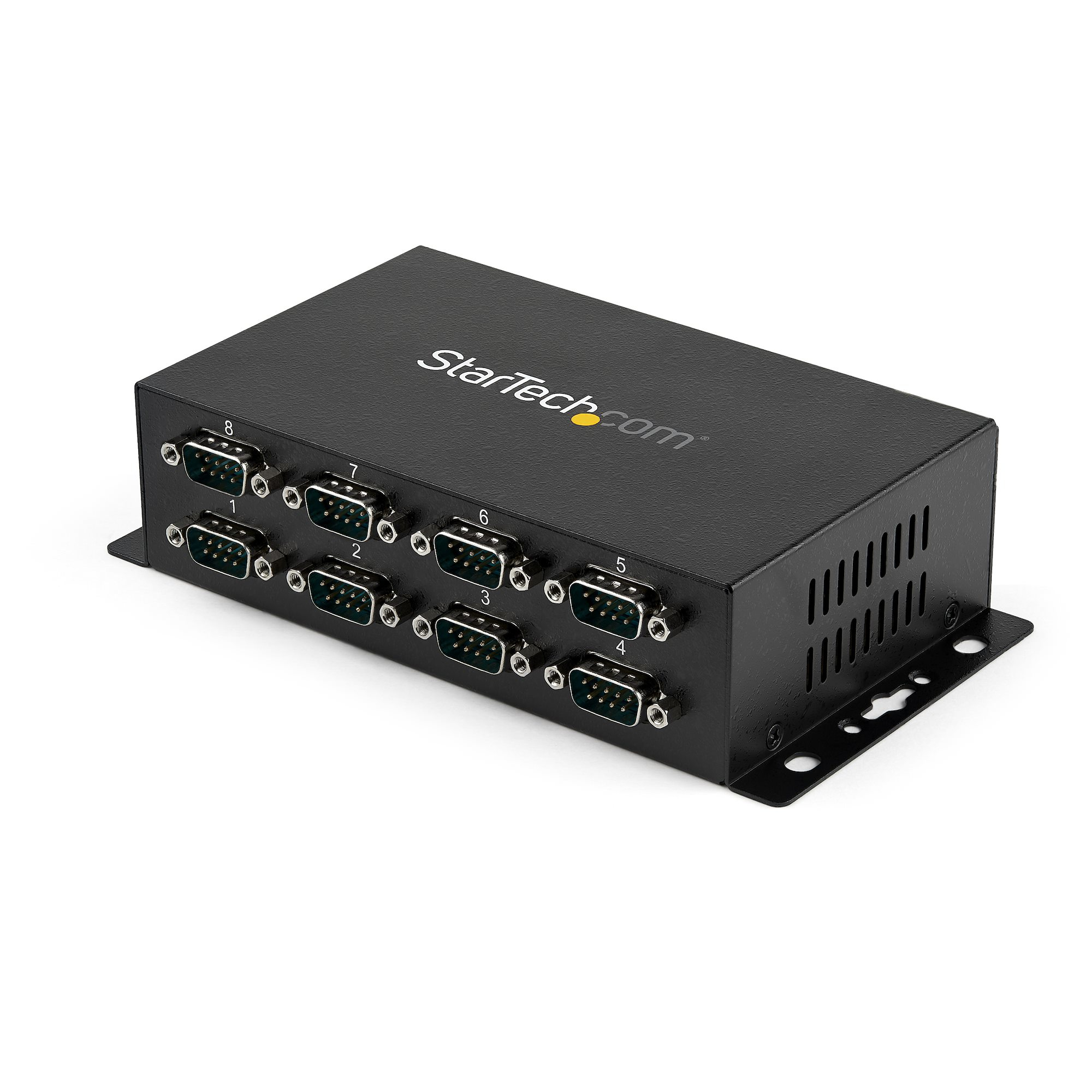 StarTech.com Hub série RS232 à 8 ports - Adaptateur USB vers 8x DB9 RS232 à montage mural et rail DIN - Convertisseur USB vers série - Adaptateur série - USB 2.0 - RS-232 x 8 - noir