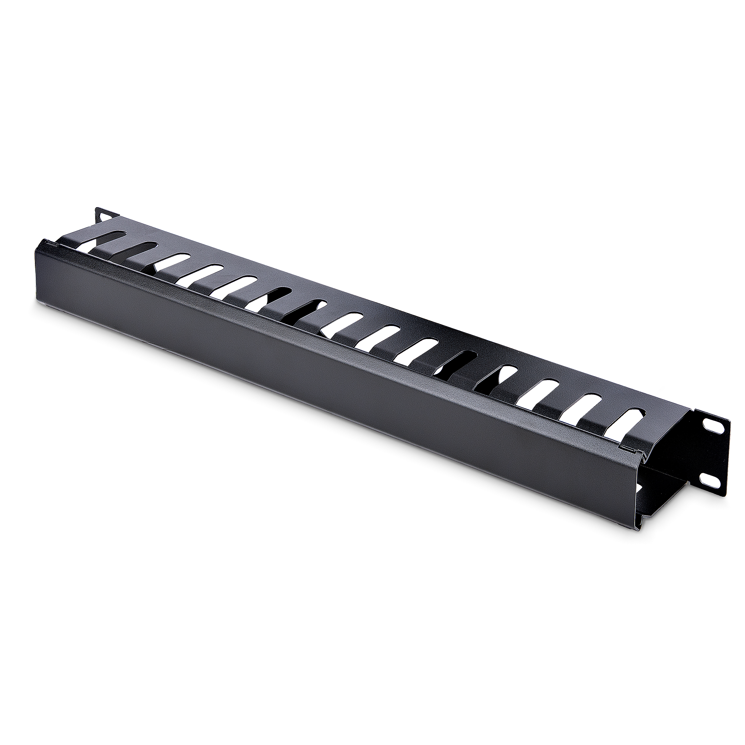 StarTech.com Panneau / Goulotte de gestion de câbles horizontal 1U pour rack de serveur - Guide pour câbles - Passe câble avec couverture - Panneau d'agencement de câbles de rack - 1U - 19" - pour P/N: RACK-18U-20-WALL-OA, RACK-21U-20-WALL-OA, RACK-24U-20