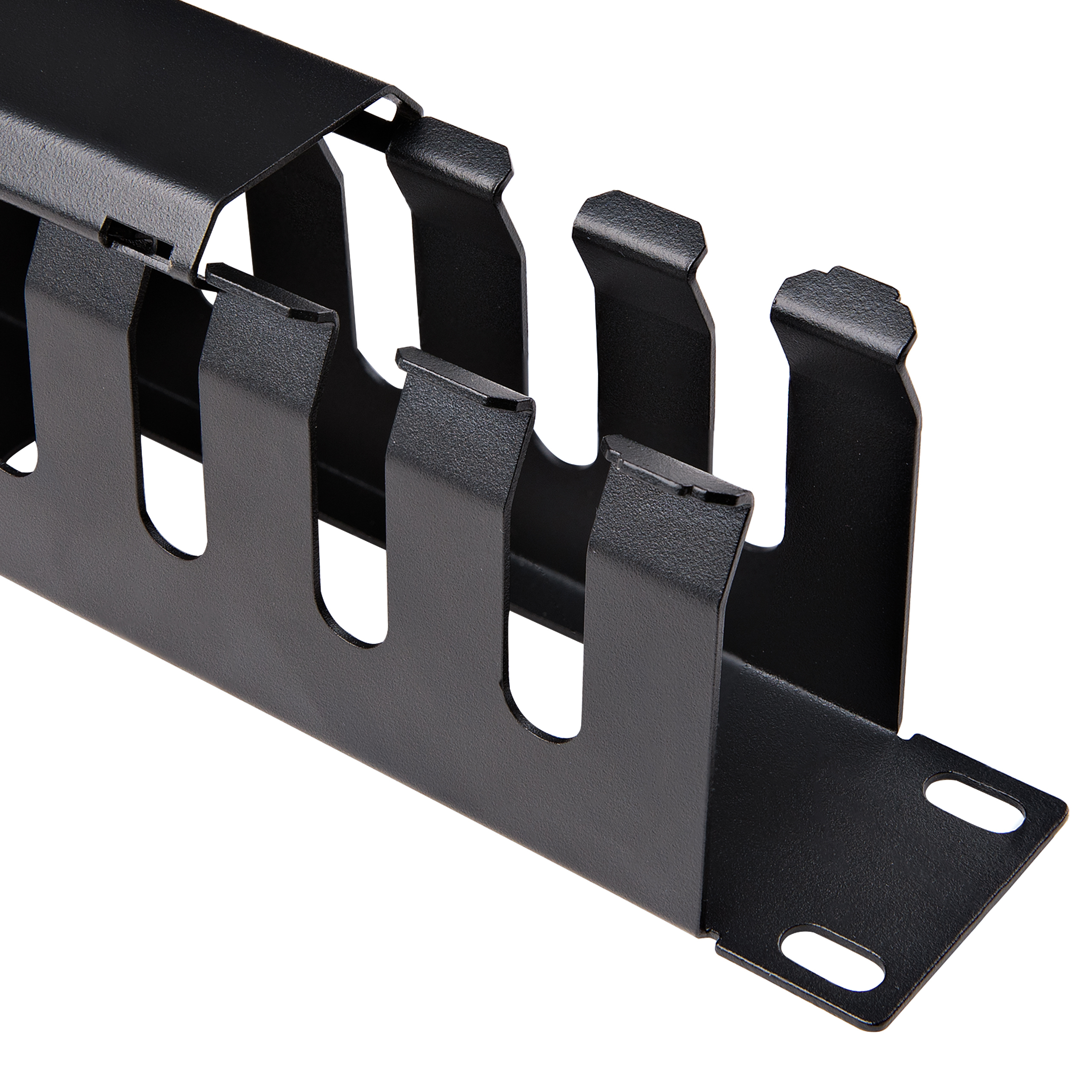 StarTech.com Panneau / Goulotte de gestion de câbles horizontal 1U pour rack de serveur - Guide pour câbles - Passe câble avec couverture - Panneau d'agencement de câbles de rack - 1U - 19" - pour P/N: RACK-18U-20-WALL-OA, RACK-21U-20-WALL-OA, RACK-24U-20