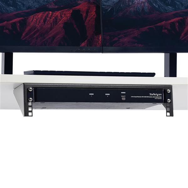 StarTech.com Support mural en acier pour rack 2U - 48 cm - Support de montage - montable sur mur - noir - 2U - 19" - pour P/N: SV831DUSBUK
