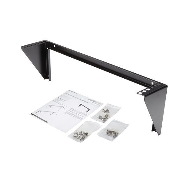 StarTech.com Support mural en acier pour rack 2U - 48 cm - Support de montage - montable sur mur - noir - 2U - 19" - pour P/N: SV831DUSBUK