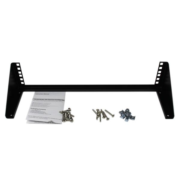 StarTech.com Support mural en acier pour rack 2U - 48 cm - Support de montage - montable sur mur - noir - 2U - 19" - pour P/N: SV831DUSBUK