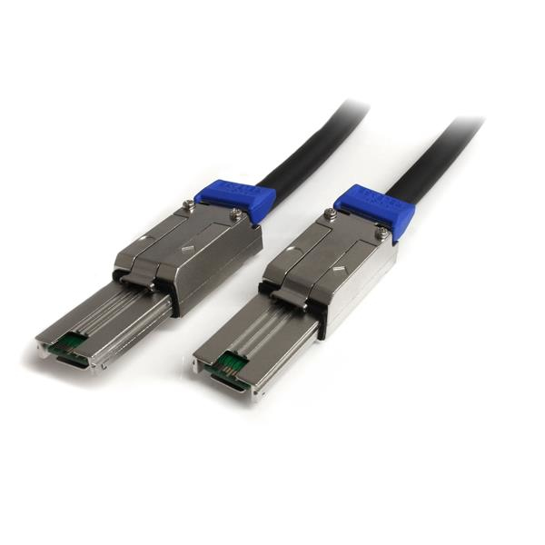 StarTech.com Câble Externe SAS (Serial Attached SCSI) 2 m - Mini SAS - SFF-8088 vers SFF-8088 - Câble externe SAS - Conformité TAA - SAS 6Gbit/s - 4 voies - 4 SAS mini multivoies blindés 26 broches (SFF-8088) (P) pour 4 SAS mini multivoies blindés 26 broc