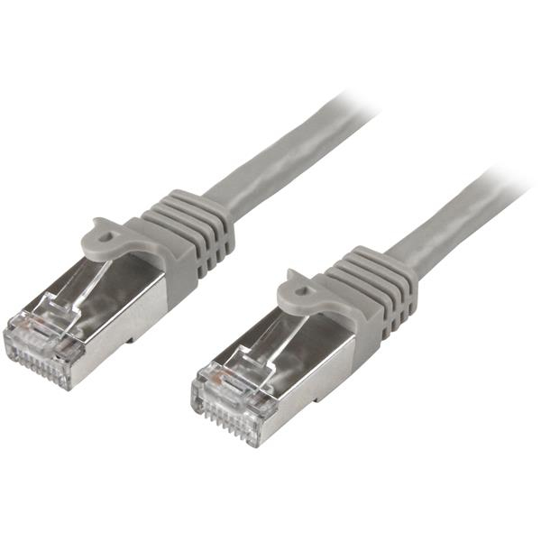 StarTech.com Câble réseau Cat6 blindé SFTP sans crochet de 50 cm - Cordon Ethernet RJ45 anti-accroc - Câble patch Mâle / Mâle - Gris - Cordon de raccordement - RJ-45 (M) pour RJ-45 (M) - 50 cm - SFTP - CAT 6 - moulé, sans crochet - gris