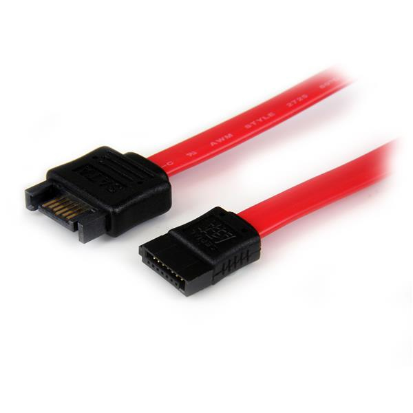 StarTech.com Cable d'extension SATA de 30 cm - Rallonge SATA de 30 cm - Câble d'extension SATA - Serial ATA 150/300/600 - SATA (P) pour SATA (R) - 30 cm - rouge - pour P/N: SATA18RA1