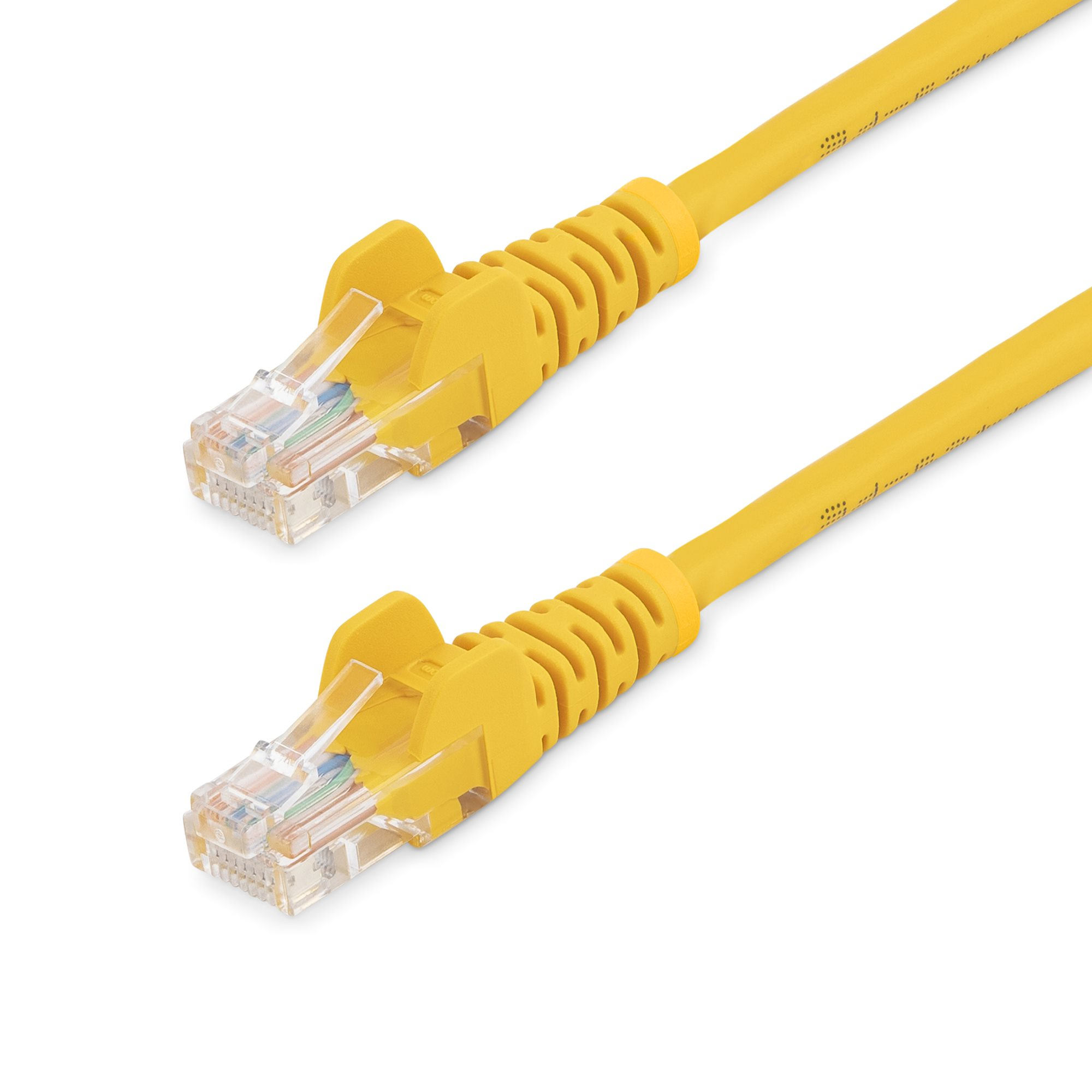 StarTech.com Câble réseau Cat5e UTP sans crochet de 3 m - Cordon Ethernet RJ45 anti-accroc - Câble patch - M/M - Jaune - Cordon de raccordement - RJ-45 (M) pour RJ-45 (M) - 3 m - UTP - CAT 5e - moulé, sans crochet - jaune