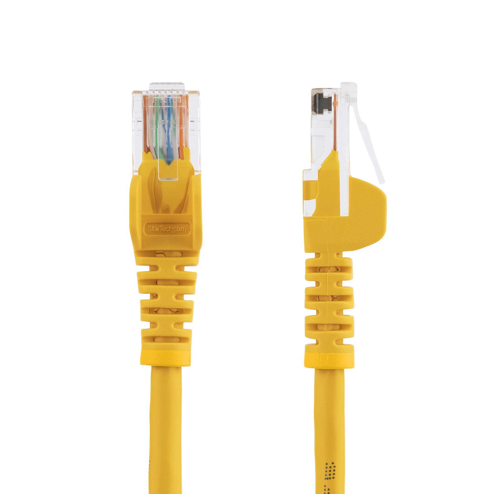 StarTech.com Câble réseau Cat5e UTP sans crochet de 3 m - Cordon Ethernet RJ45 anti-accroc - Câble patch - M/M - Jaune - Cordon de raccordement - RJ-45 (M) pour RJ-45 (M) - 3 m - UTP - CAT 5e - moulé, sans crochet - jaune