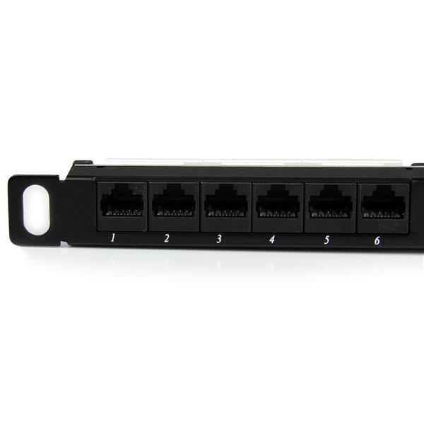 StarTech.com Tableau de connexion Cat5e 0,5U 24 ports - Tableau de connexion RJ45 Ethernet Cat5e 110 à montage en rack - Tableau de connexions - CAT 5e - 24 ports - pour P/N: RACK-18U-20-WALL-OA, RACK-21U-20-WALL-OA, RACK-24U-20-WALL-OA, RK3236BKF, WALLMO