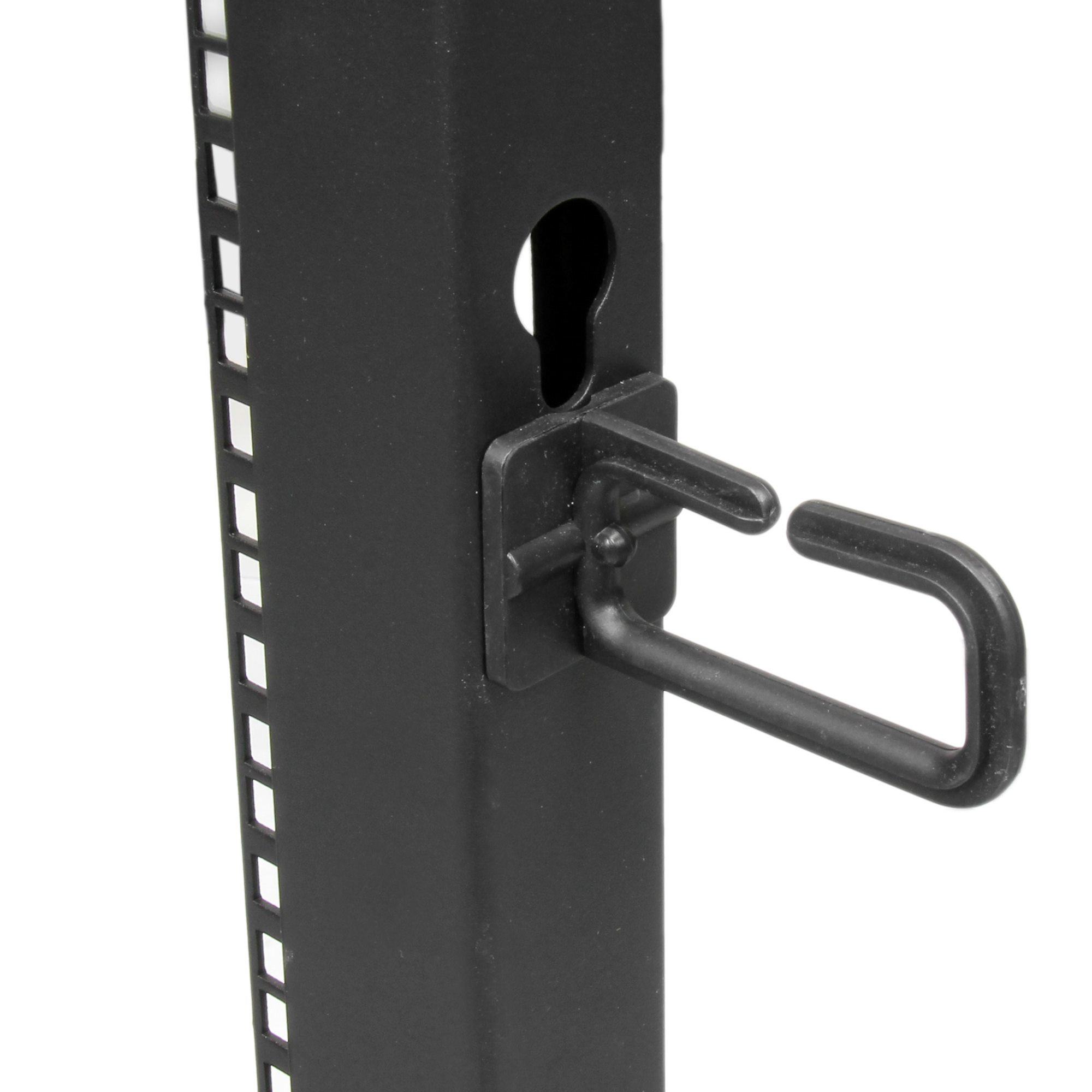 StarTech.com Rack de serveur réglable à cadre ouvert 12U 4 montants - Bâti rack avec roulettes et gestion de câbles (4POSTRACK12U) - Rack cadre ouvert - noir - 12U - pour P/N: CABSCREWM5B, CABSCREWSM5, CABSCREWSM5B, CABSCREWSM62, CABSCREWSM6B, CABSCRWS122
