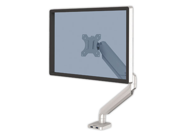 1 Bras porte-écran simple Platinum Series gris - Fellowes