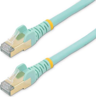 StarTech.com Câble réseau Cat6a STP sans crochet de 1 m - Aqua - Cordon de raccordement - RJ-45 (M) pour RJ-45 (M) - 1 m - STP - CAT 6a - moulé, sans crochet - turquoise
