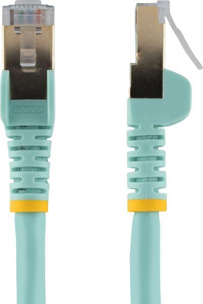 StarTech.com Câble réseau Cat6a STP sans crochet de 1 m - Aqua - Cordon de raccordement - RJ-45 (M) pour RJ-45 (M) - 1 m - STP - CAT 6a - moulé, sans crochet - turquoise