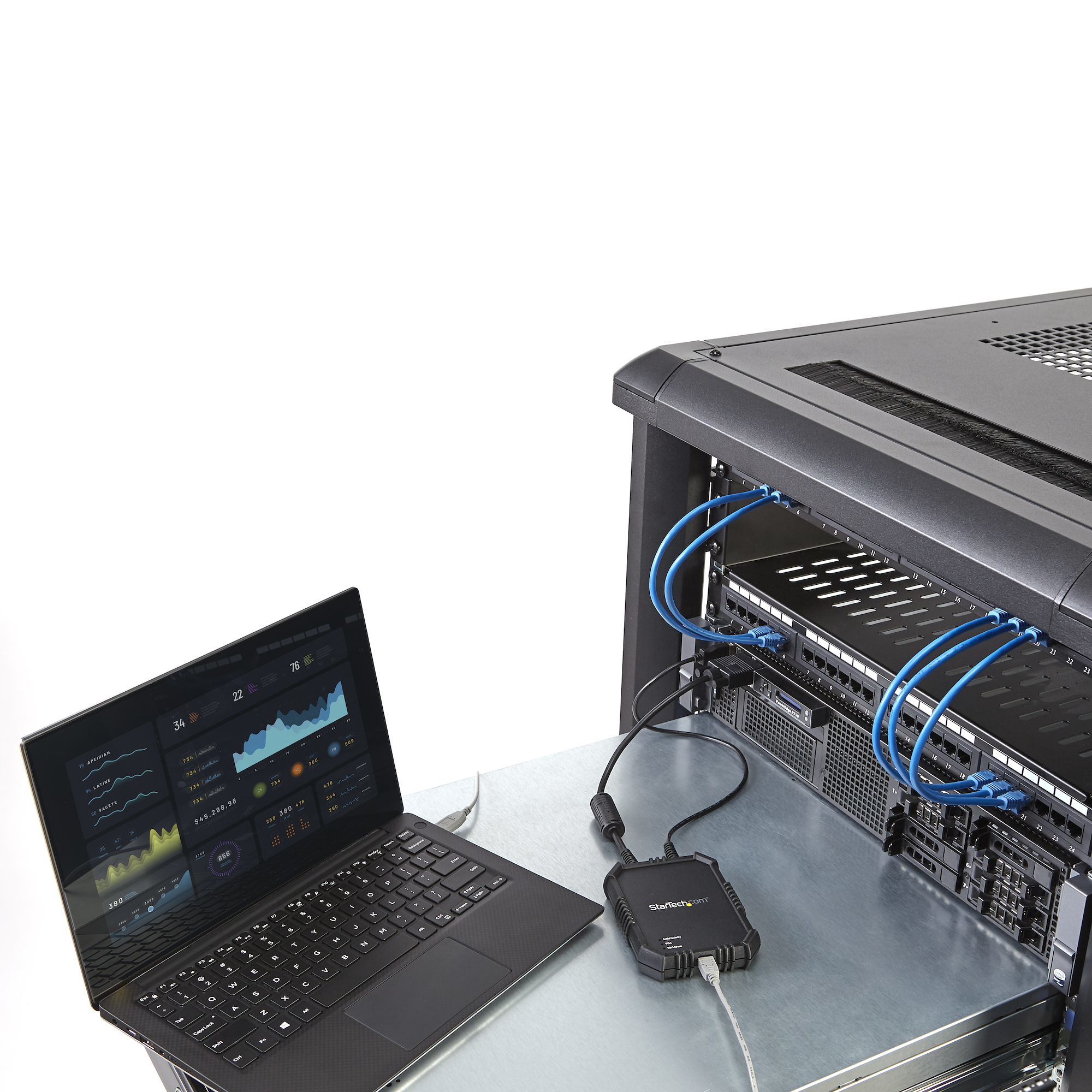 StarTech.com Adaptateur crash cart pour PC portable avec boîtier durable - Console KVM USB avec transfert de fichier et acquisition vidéo - Commutateur KVM - 1 x KVM port(s) - 1 utilisateur local - de bureau