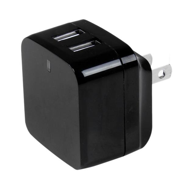 StarTech.com Chargeur mural USB à 2 ports - Haute puissance 17W / 3,4A - Chargeur de voyage international - Adaptateur secteur USB - Blanc - Adaptateur secteur - 17 Watt - 3.4 A - 2 connecteurs de sortie (USB) - noir - pour P/N: USBLT1MWS, USBLT2MBR, USBL