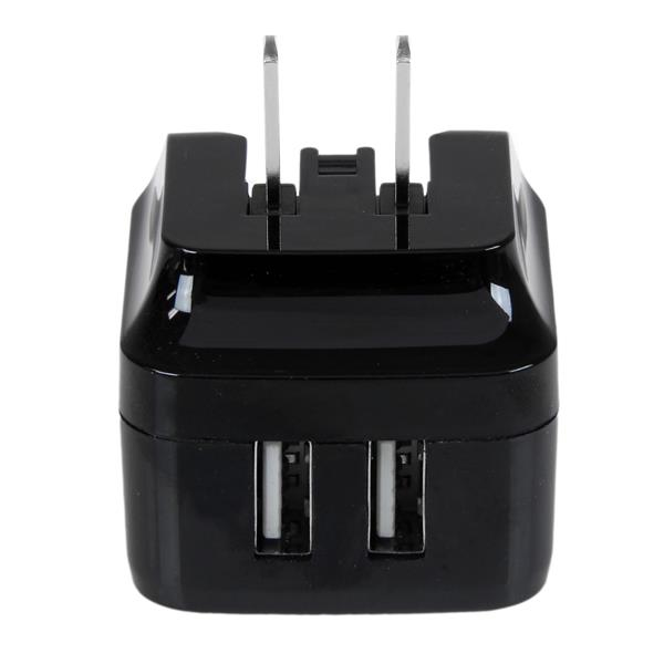 StarTech.com Chargeur mural USB à 2 ports - Haute puissance 17W / 3,4A - Chargeur de voyage international - Adaptateur secteur USB - Blanc - Adaptateur secteur - 17 Watt - 3.4 A - 2 connecteurs de sortie (USB) - noir - pour P/N: USBLT1MWS, USBLT2MBR, USBL