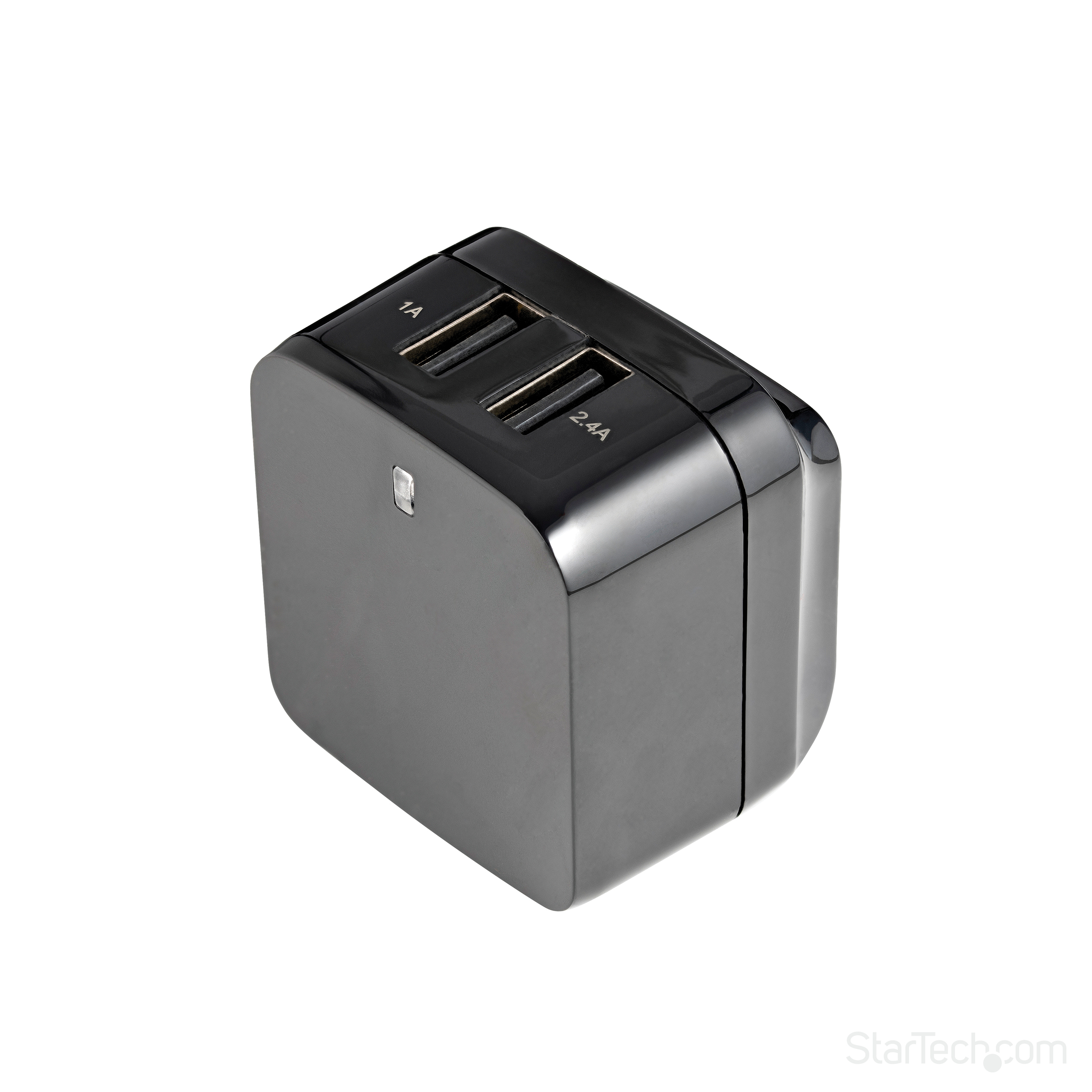 StarTech.com Chargeur mural USB à 2 ports - Haute puissance 17W / 3,4A - Chargeur de voyage international - Adaptateur secteur USB - Blanc - Adaptateur secteur - 17 Watt - 3.4 A - 2 connecteurs de sortie (USB) - noir - pour P/N: USBLT1MWS, USBLT2MBR, USBL