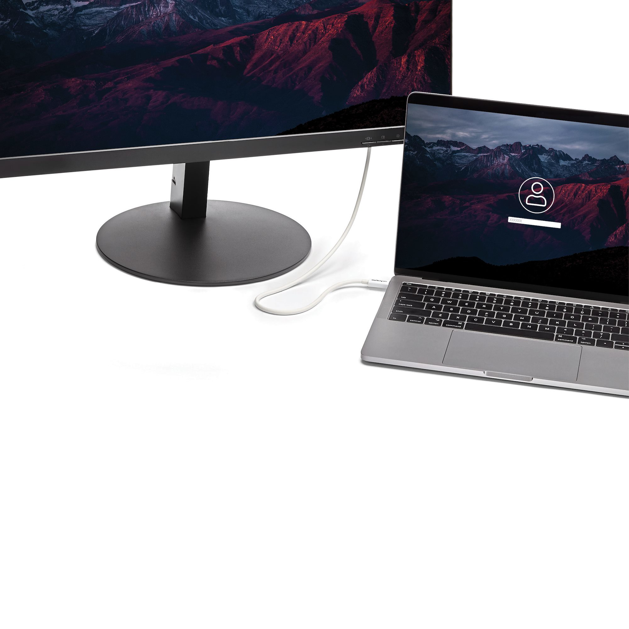 StarTech.com Câble Thunderbolt 3 de 50 cm - 40 Gb/s - TB USB-C DP - Blanc - Câble Thunderbolt - 24 pin USB-C (M) pour 24 pin USB-C (M) - USB 3.1 Gen 2 / Thunderbolt 3 / DisplayPort 1.2 - 50 cm - support 4K - blanc - pour P/N: CDP2HDUACP, CDP2HDUACPW, PEXU