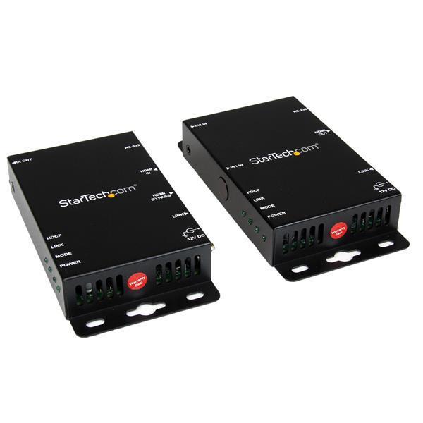 StarTech.com Extendeur HDBaseT HDMI via Cat5 - RS232 - IR - Ultra HD 4K - Étendeur HDMI - Transmetteur et récepteur - 100 m - Rallonge vidéo/infrarouge/série - 10Mb LAN, HDMI - plus de CAT 5e/6 - jusqu'à 100 m - pour P/N: SVA12M2NEUA, SVA12M5NA