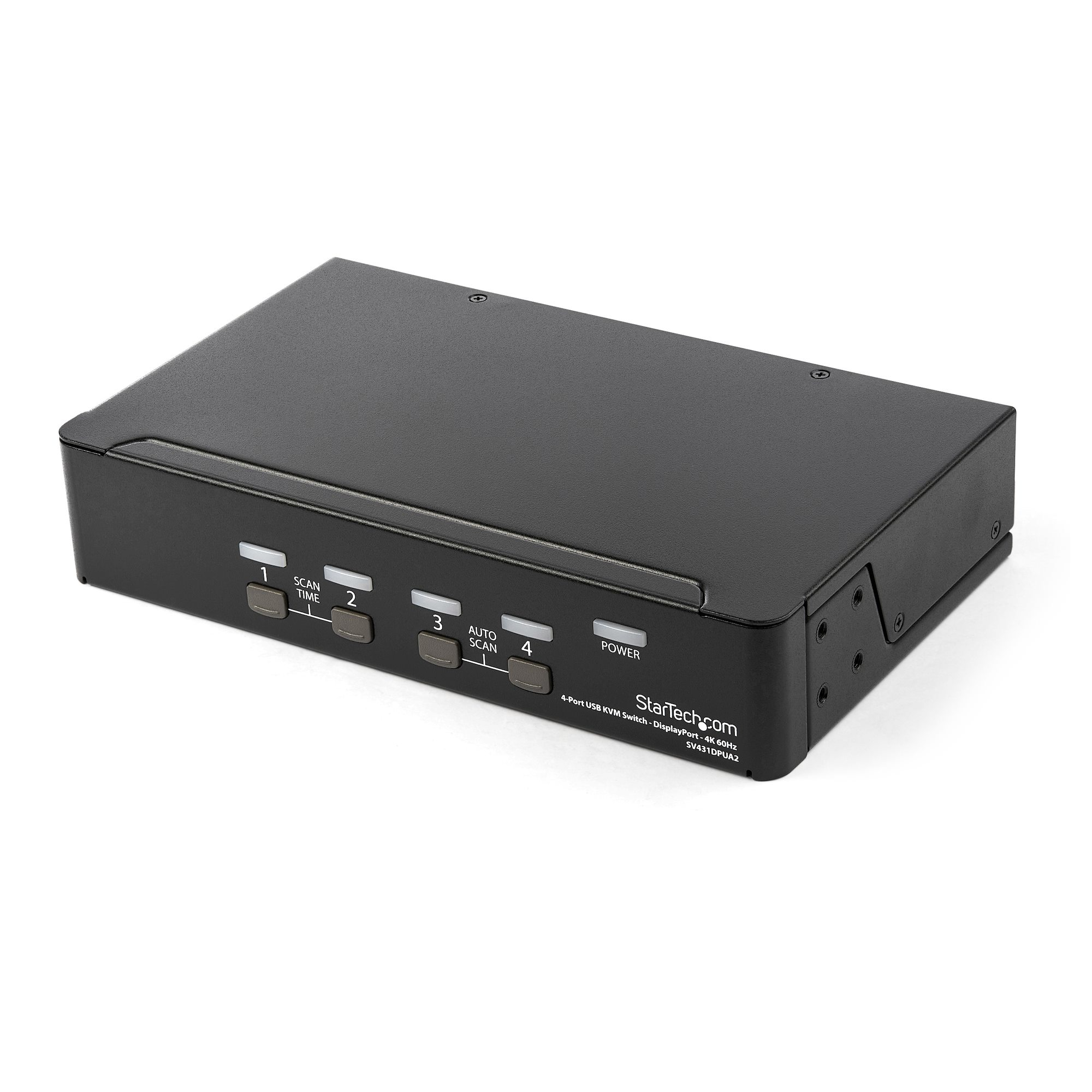 StarTech.com Switch KVM DisplayPort 4K 60 Hz à 4 ports avec hub USB 2.0 intégré - Commutateur KVM DP de 4 ports (SV431DPUA2) - Commutateur écran-clavier-souris/audio - 4 x KVM / audio - 1 utilisateur local - de bureau - CA 100 - 240 V