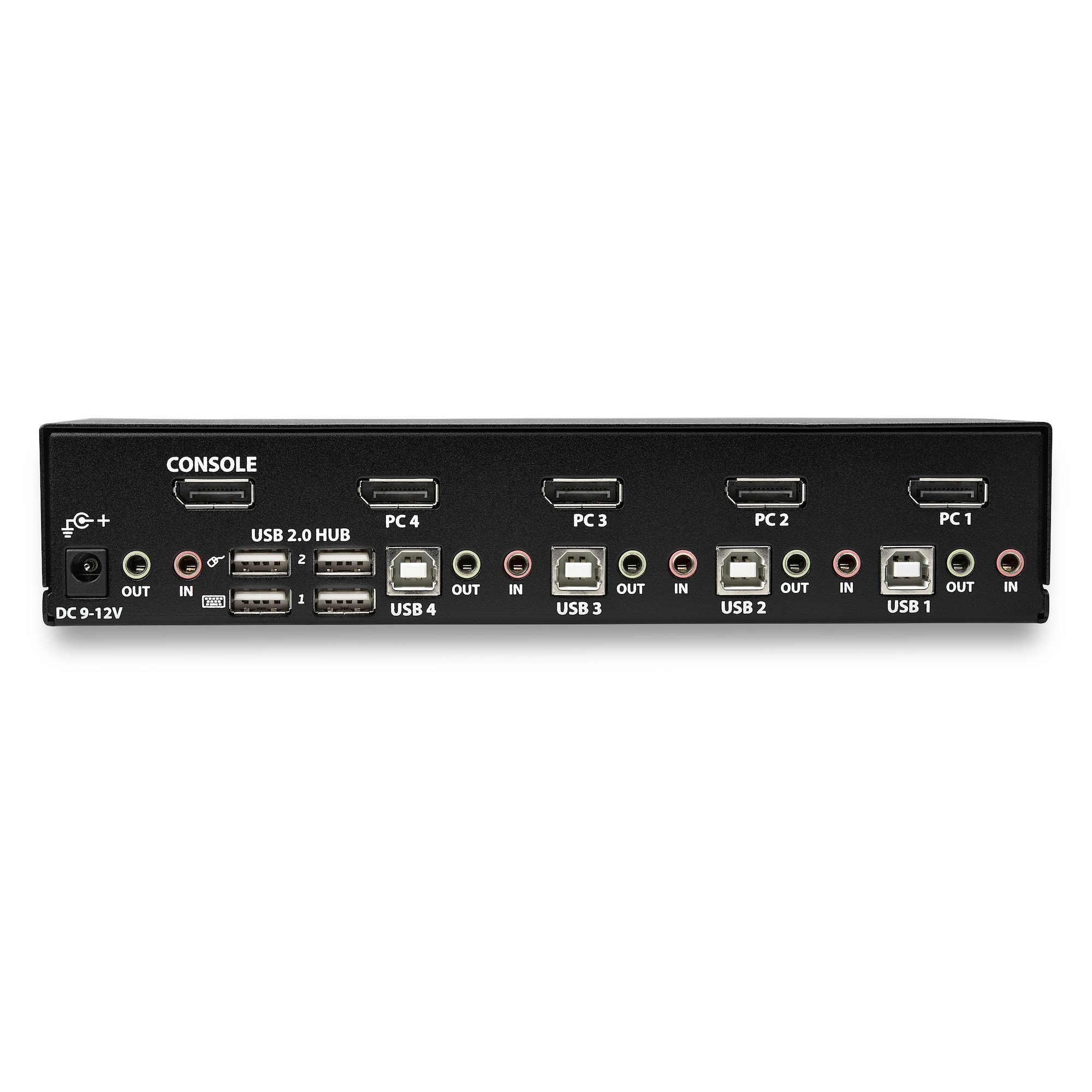 StarTech.com Switch KVM DisplayPort 4K 60 Hz à 4 ports avec hub USB 2.0 intégré - Commutateur KVM DP de 4 ports (SV431DPUA2) - Commutateur écran-clavier-souris/audio - 4 x KVM / audio - 1 utilisateur local - de bureau - CA 100 - 240 V