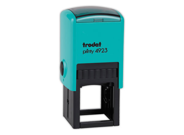 1 Timbre person.Printy 4923-Boîtier ve.menthe-E.noire-30X30mm-6 lignes m