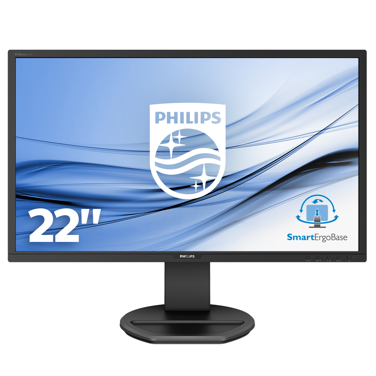 Philips B Line 221B8LHEB - Écran LED - 22" (21.5" visualisable) - 1920 x 1080 Full HD (1080p) @ 60 Hz - TN - 250 cd/m² - 1000:1 - 1 ms - HDMI, VGA - haut-parleurs - noir texturé