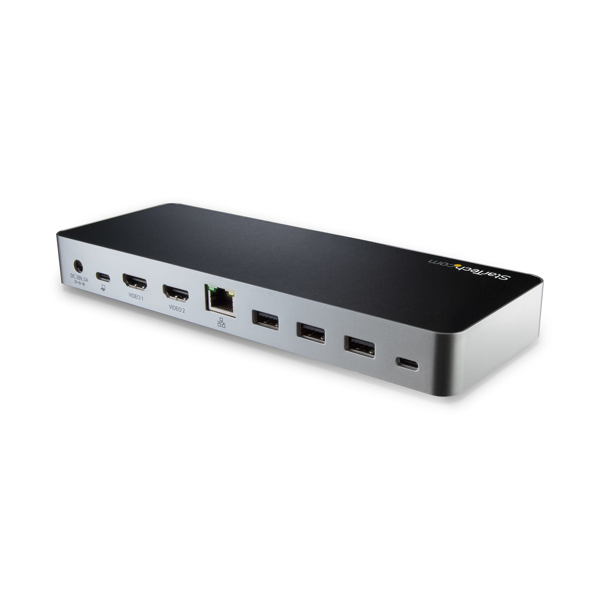 StarTech.com Station d'accueil USB-C à deux écrans - MST/4K - PD 60W - Station d'accueil - USB-C / Thunderbolt 3 - 2 x HDMI - 1GbE - 60 Watt