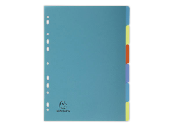 1 Jeu d'intercalaires Forever EXA PP recyclé pour format A4 - 6 touches