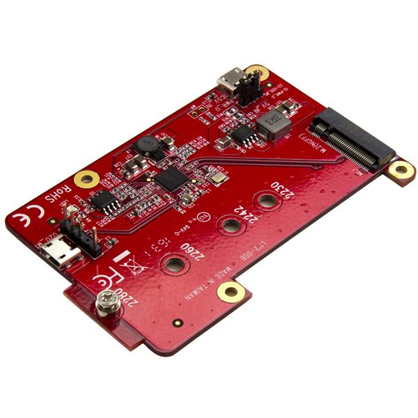 StarTech.com Convertisseur USB vers mSATA pour Raspberry Pi et les cartes de développement - Adaptateur USB vers mini SATA - Contrôleur de stockage - M.2 Card - USB 2.0 - rouge
