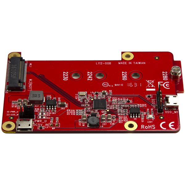StarTech.com Convertisseur USB vers mSATA pour Raspberry Pi et les cartes de développement - Adaptateur USB vers mini SATA - Contrôleur de stockage - M.2 Card - USB 2.0 - rouge
