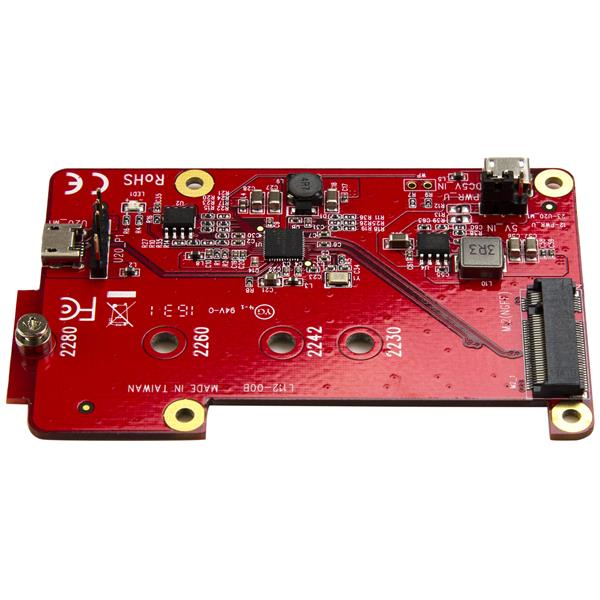 StarTech.com Convertisseur USB vers mSATA pour Raspberry Pi et les cartes de développement - Adaptateur USB vers mini SATA - Contrôleur de stockage - M.2 Card - USB 2.0 - rouge